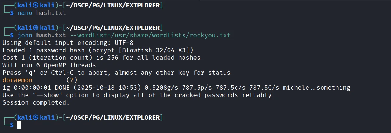 Extplorer walkthrough, Got root, screenshot 11