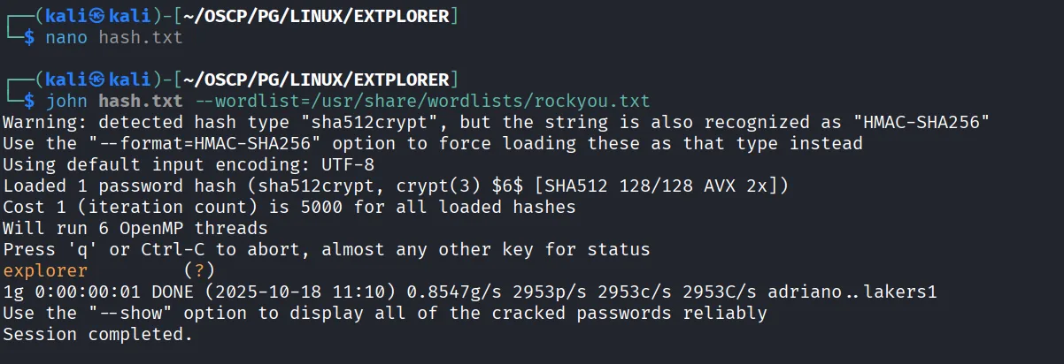 Extplorer walkthrough, Got root, screenshot 19