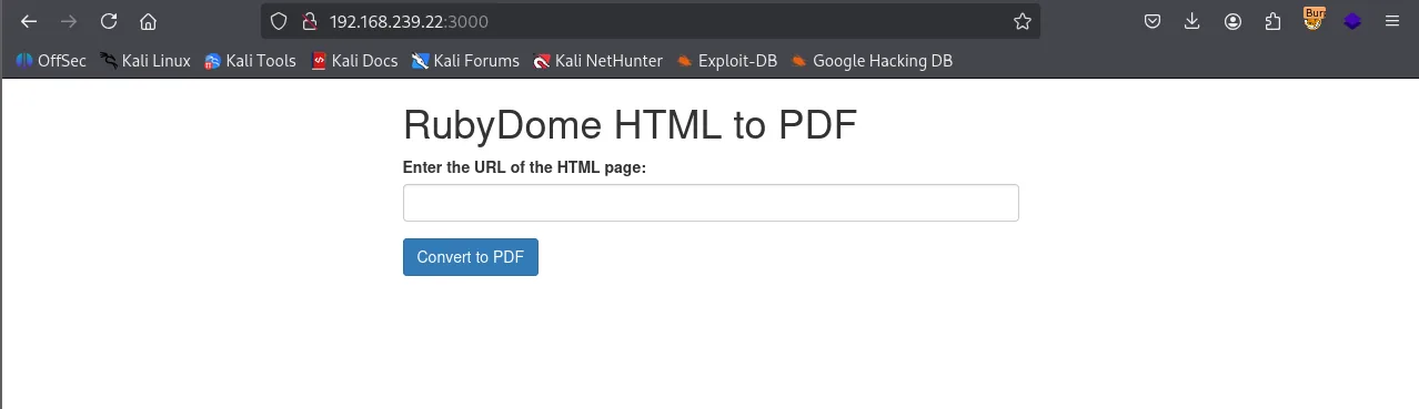 RubyDome walkthrough, Got reverse shell as andrew, screenshot 1