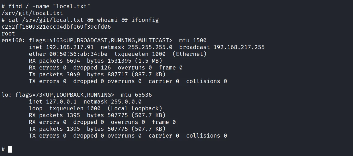 SCRUTINY walkthrough, Got root, screenshot 15