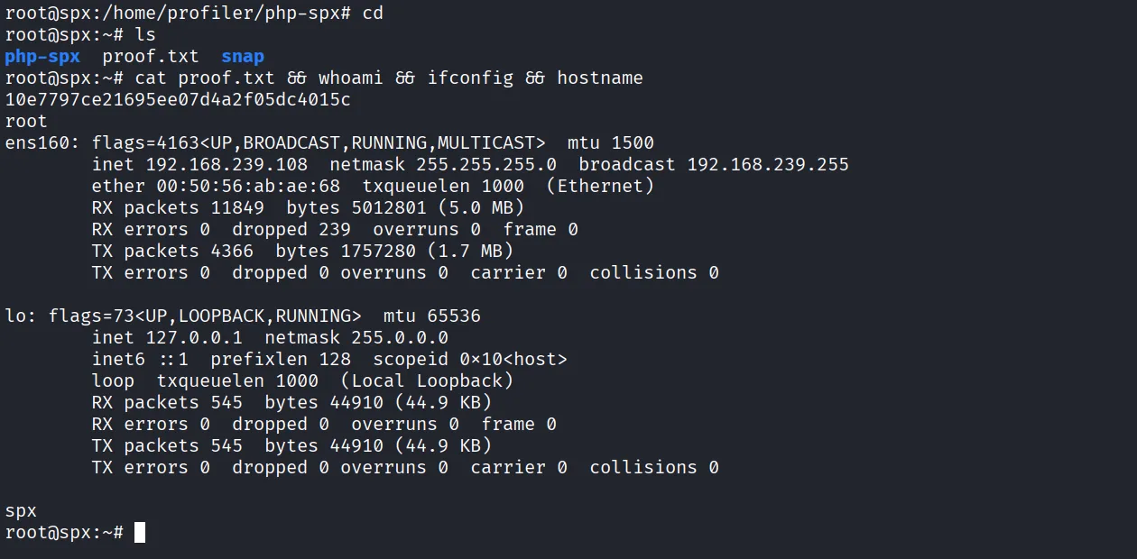 SPX walkthrough, Got root, screenshot 21
