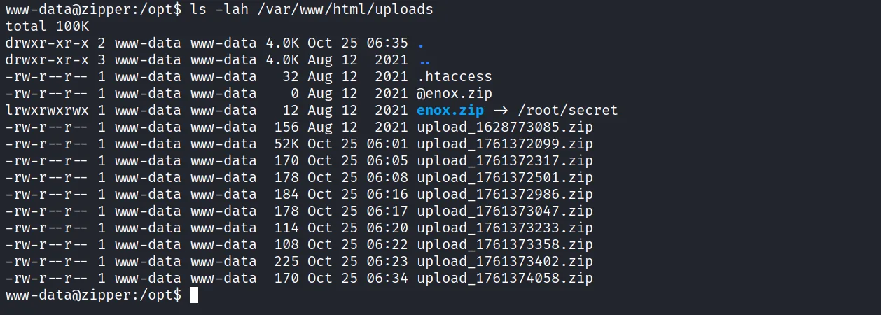 Zipper walkthrough, Nmap output, screenshot 10