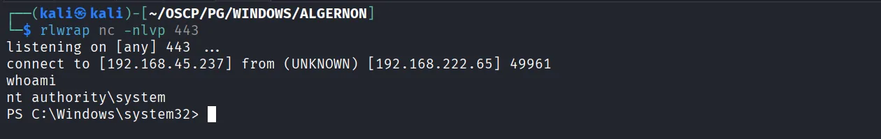 Algernon walkthrough, Nmap output, screenshot 3