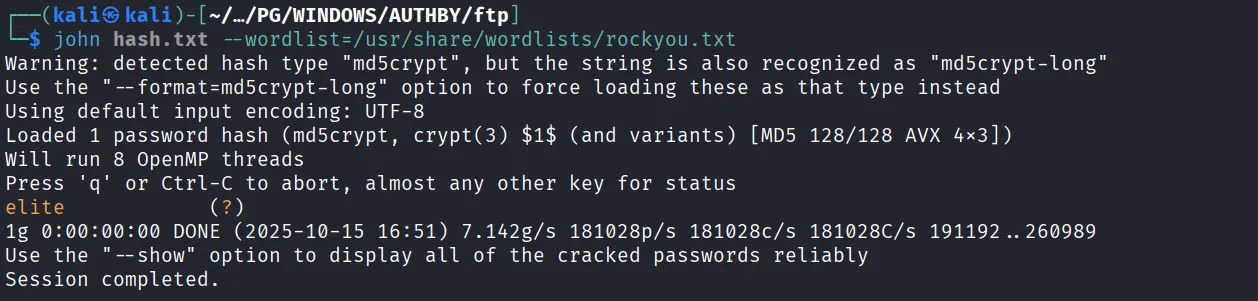 Authby walkthrough, Got reverse shell using nc, screenshot 6