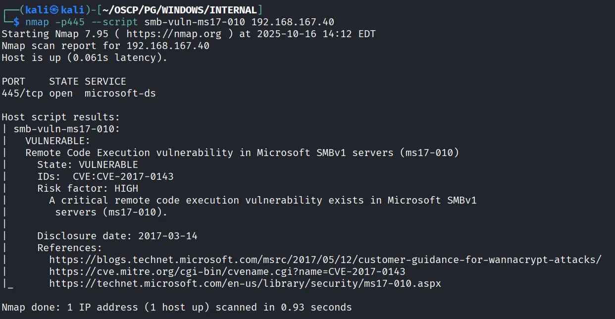Internal walkthrough, Got reverse shell, screenshot 1