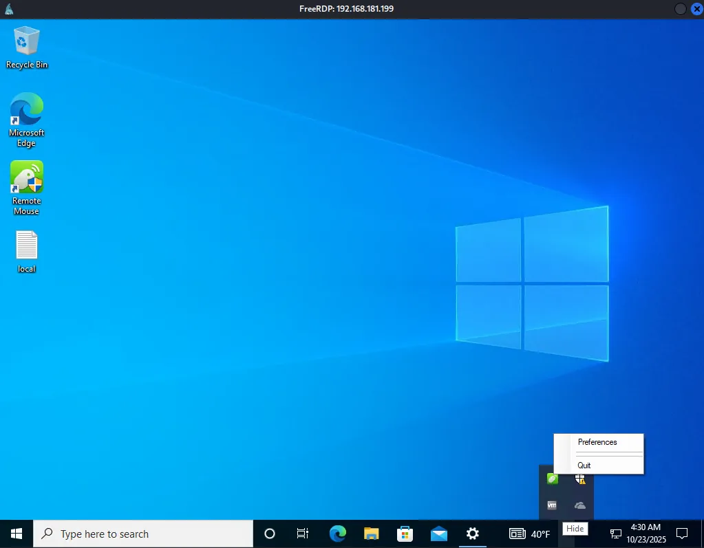 Mice walkthrough, Got reverse shell, screenshot 7