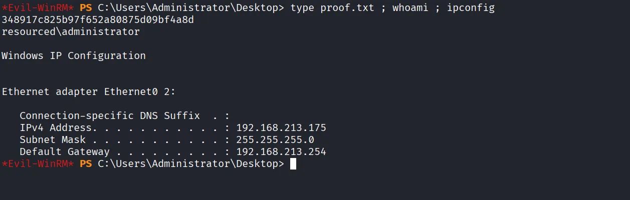 Resourced walkthrough, Nmap output, screenshot 8