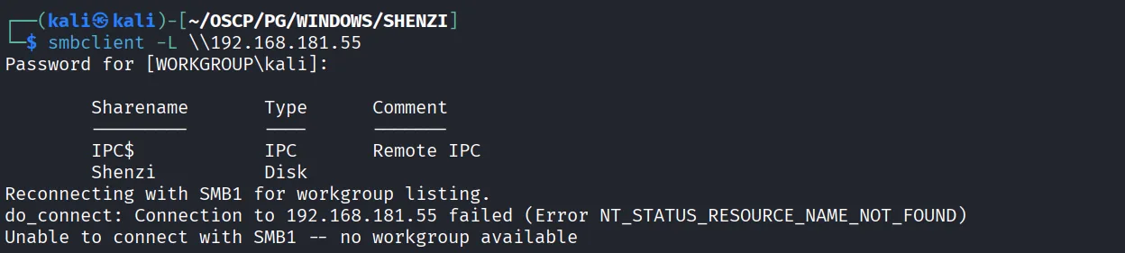 Shenzi walkthrough, Nmap output, screenshot 1